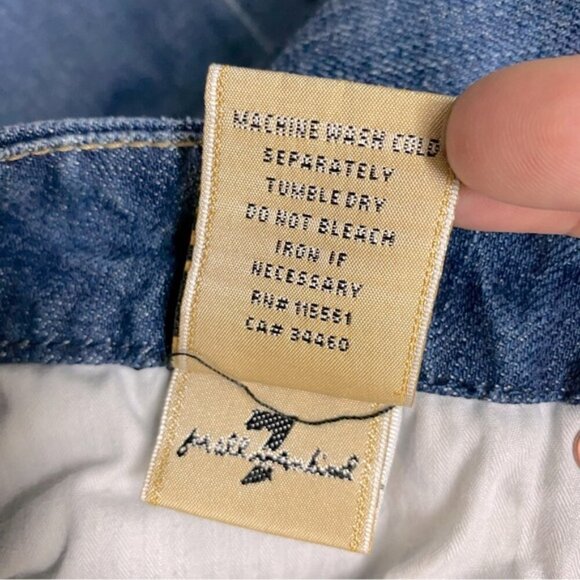 7 For All Mankind Med Wash Low Rise Straight Boot Cut Jeans 29 - Picture 5 of 15